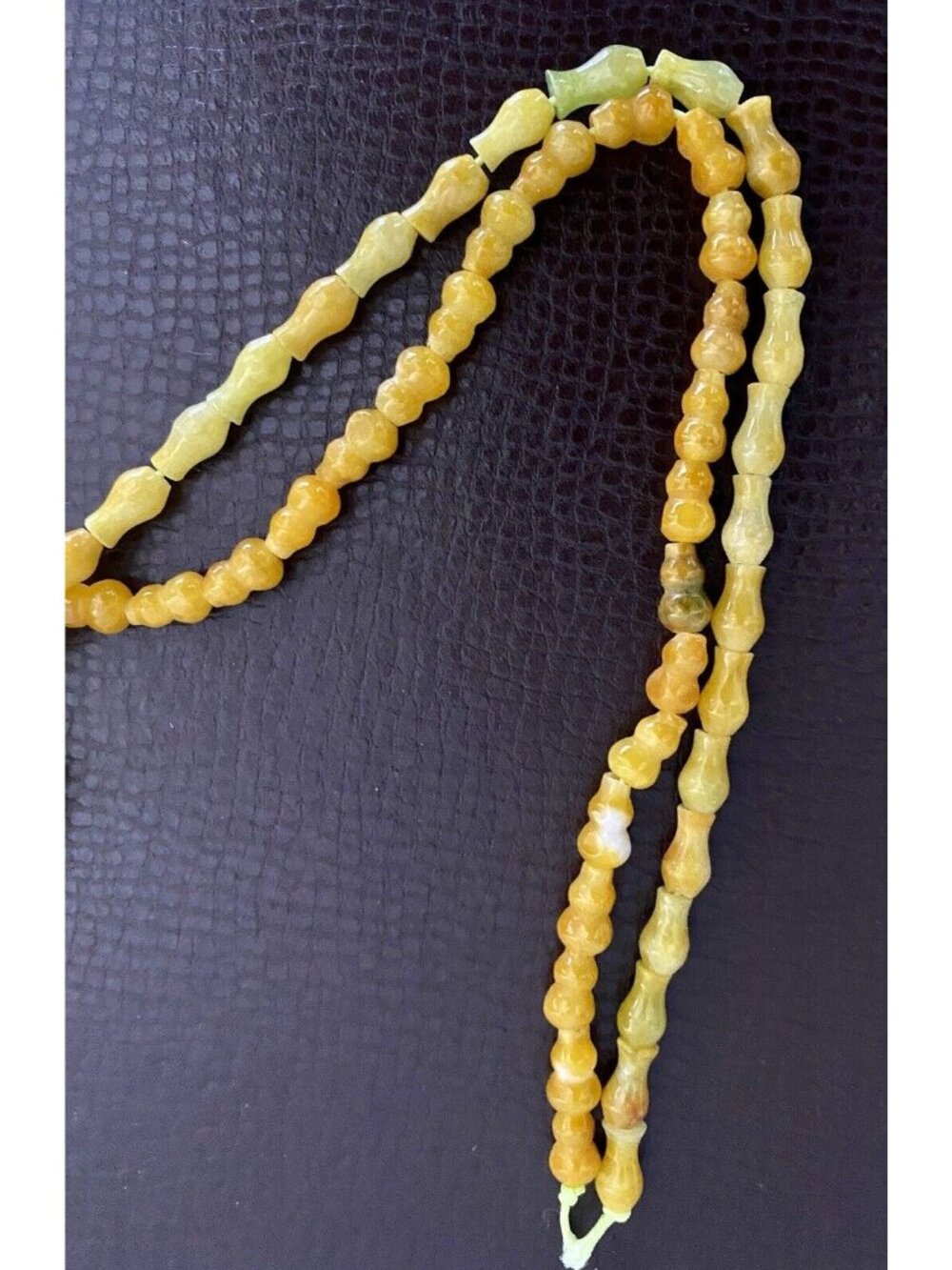 Multi Color Yellow Brown Green Geni Bottle Jade Bead Strands